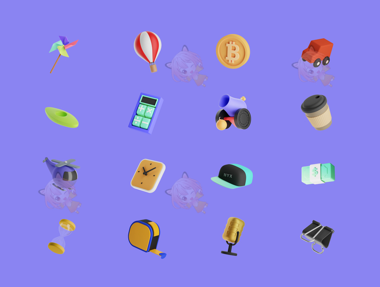  Slicky 3D Illustrations