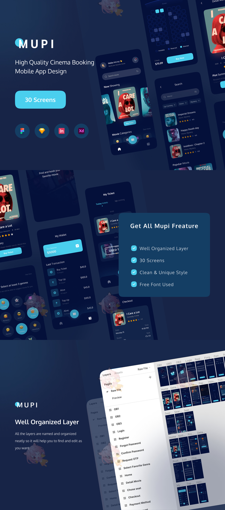  MUPI - Cinema Booking UI KIT