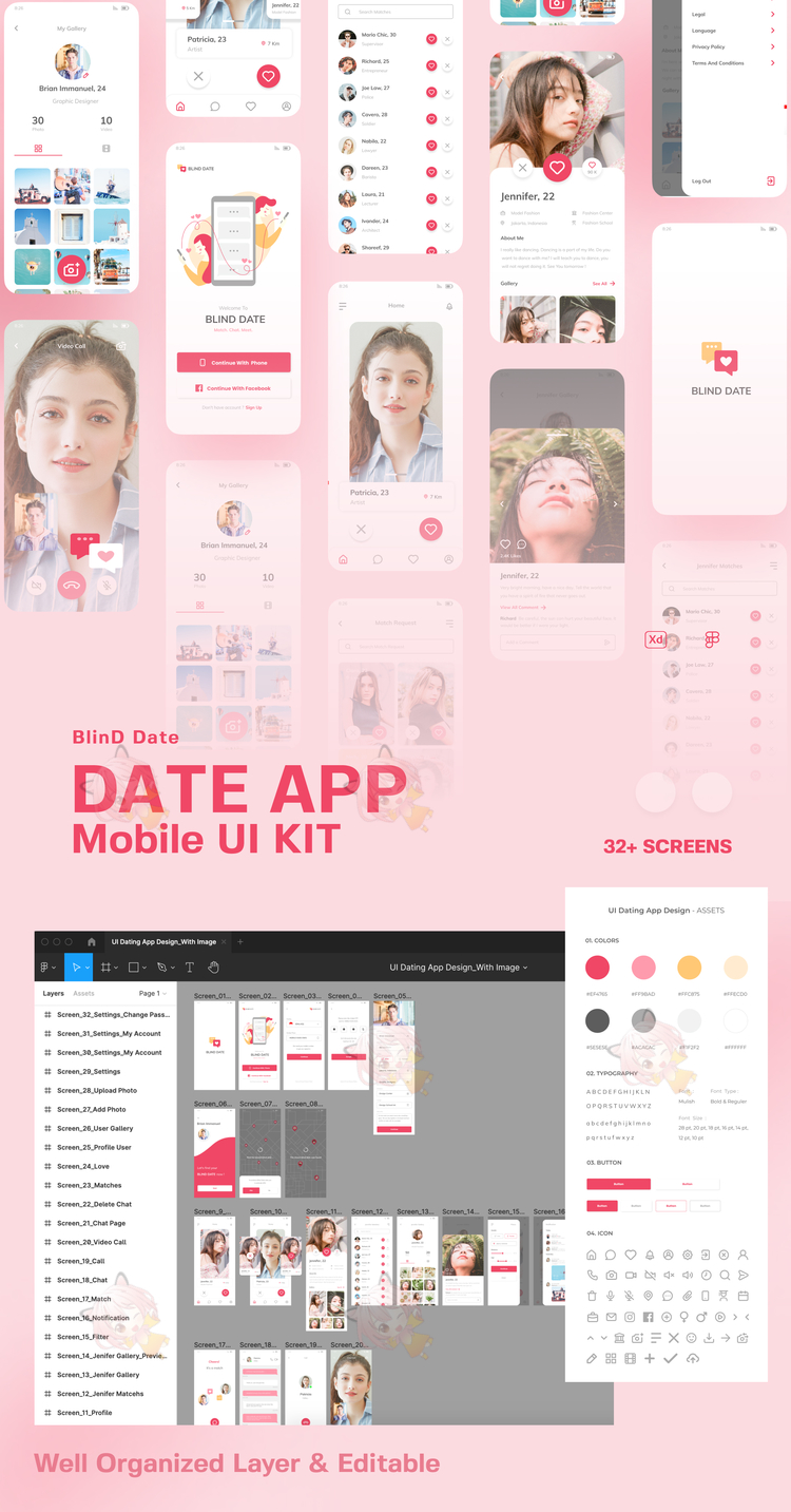 Date App - Mobile UI Kit