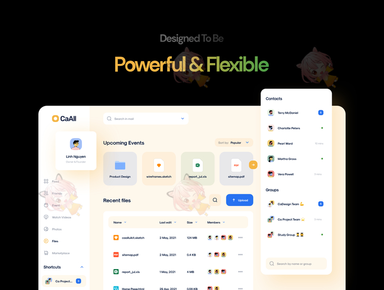CaAll Dashboard & App UI Kit
