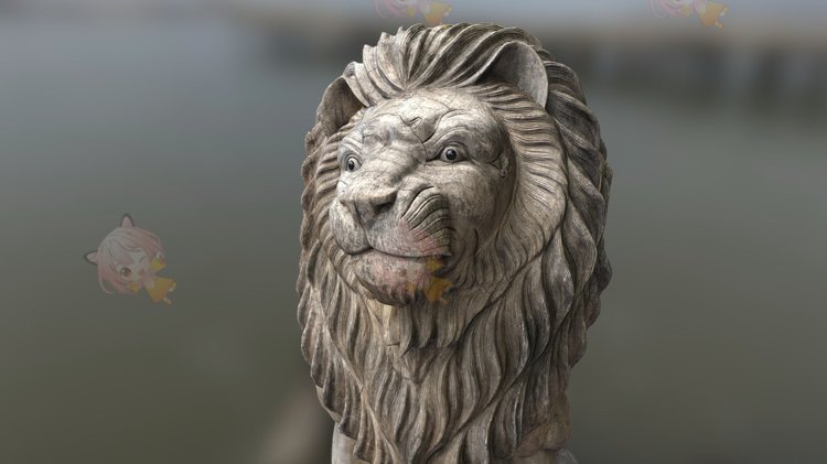 C4D狮子fbx模型合集3D卡通写实雕塑低聚守护狮门环blend渲染C3719 