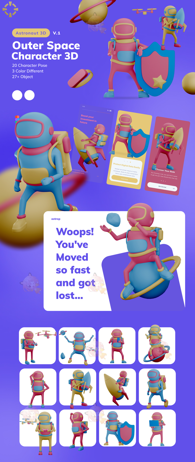 Outer Space Character 3D