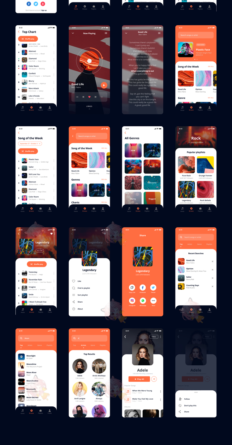 Musika - Music Player App UI Kit