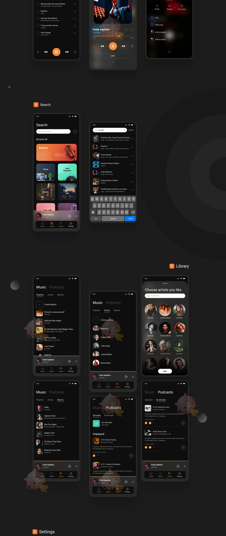 MusicPod App - Complete UI Kit