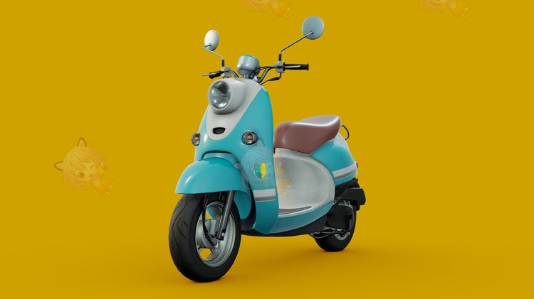 C4D电瓶车电动车3D电单车blend渲染obj建模fbx设计maya素材源文件C3772