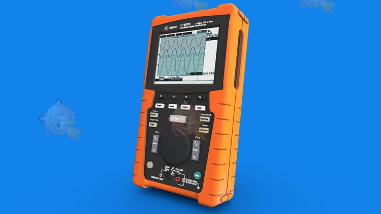 C4D示波器电子产品测试仪器blend渲染fbx建模obj设计maya素材下载C3808