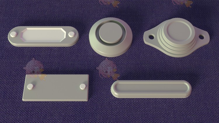 C4D机械科幻硬表面控制板螺栓盒子3D模型blend渲染fbx建模obj素材C3838