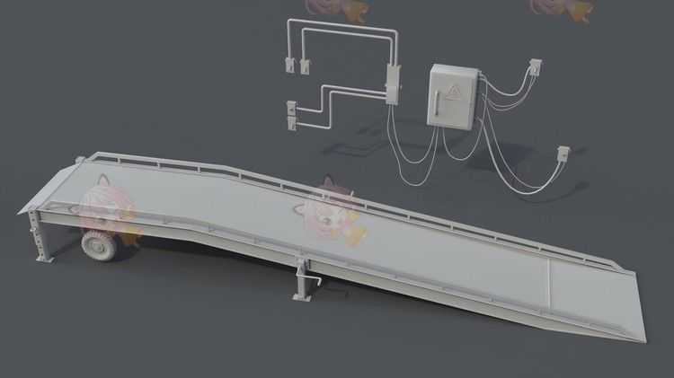 C4D工厂工业设备传输带电机变压器调节器blend渲染fbx建模obj设计素材源文件C3851