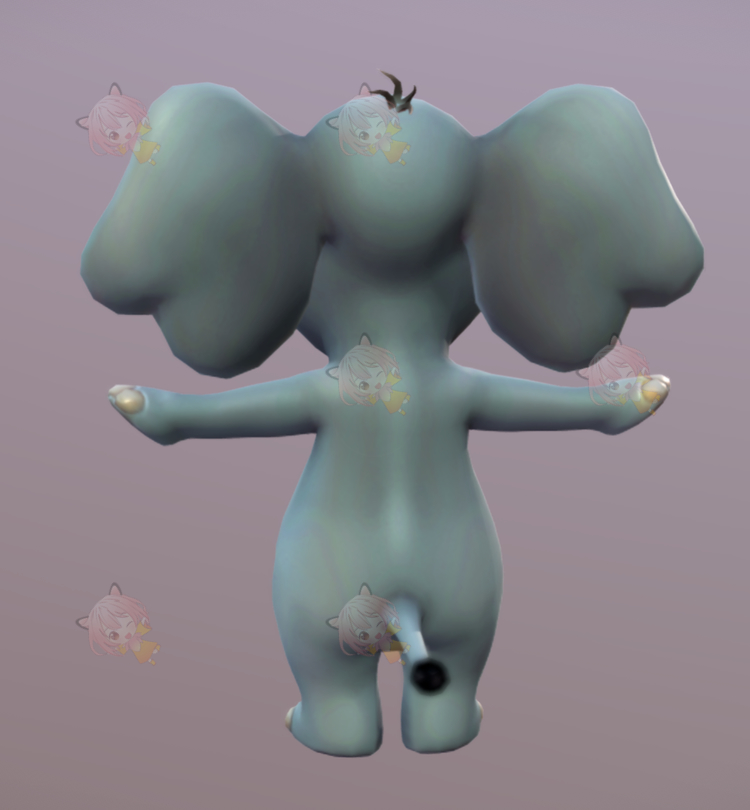 C4D卡通可爱大象模型blend渲染fbx建模obj设计maya素材源文件下载C3904