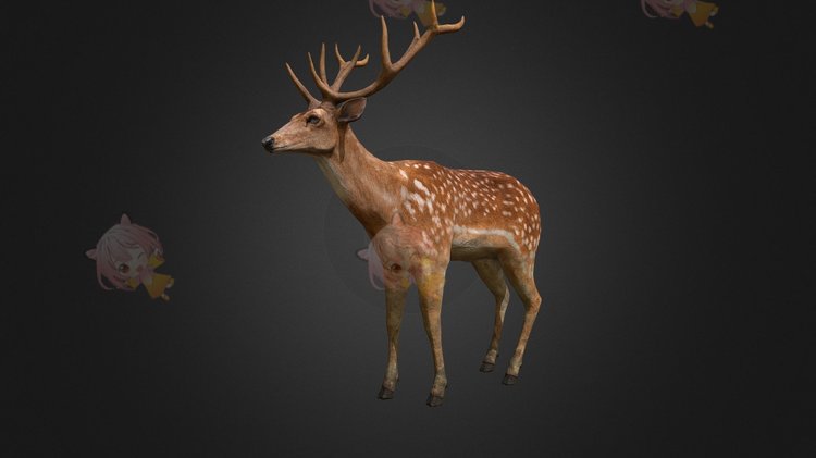 C4D鹿雄鹿模型3D驯鹿blend渲染fbx建模obj设计maya素材源文件下载C3917
