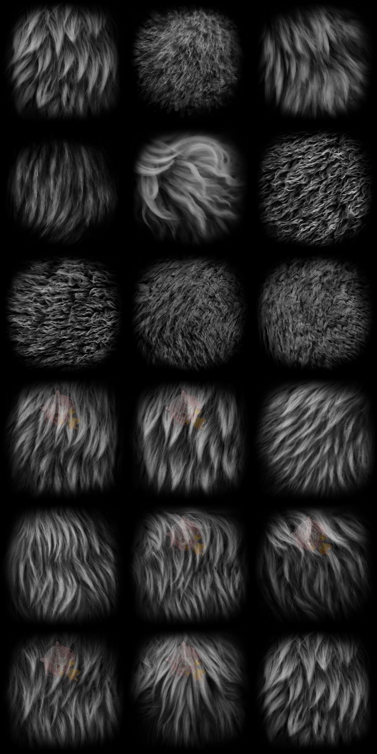 动物毛发皮毛短毛alpha贴图建模设计素材塑形纹理psd填充tga图案c3952 创意街 创意街