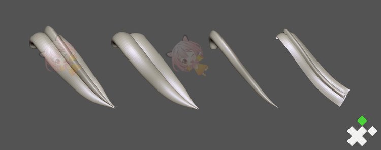 zbrush卡通头发笔刷zb画笔建模Alpha素材塑形zbp纹理填充雕刻图案C3958