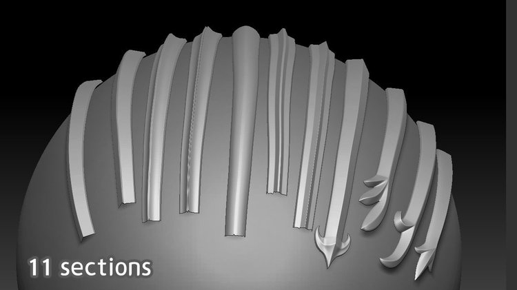 zbrush花边花纹勾边装饰IMM笔刷zb画笔建模塑形纹理填充雕刻图案C4015