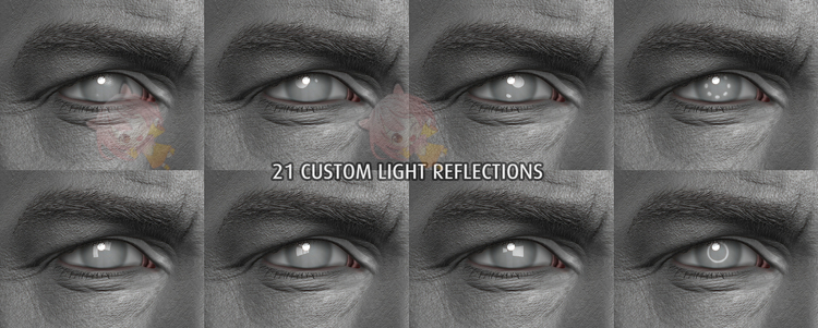 zbrush逼真眼睛材料游戏资产建模zmt设计素材ztl塑形纹理填充雕刻C4022