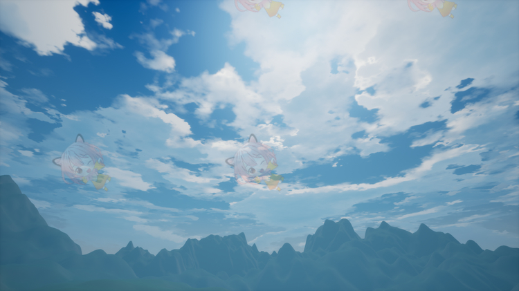 UE4程式化天空天气晴空夕阳黑夜月空3D游戏资产场景环境设计素材C4073