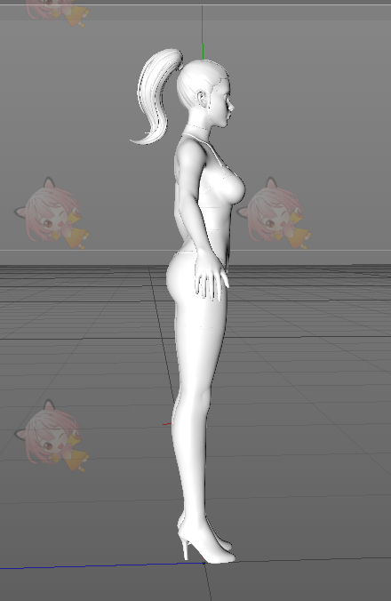 zbrush女生女性身体基础zb建模maya设计素材塑形obj游戏美术雕刻C4075