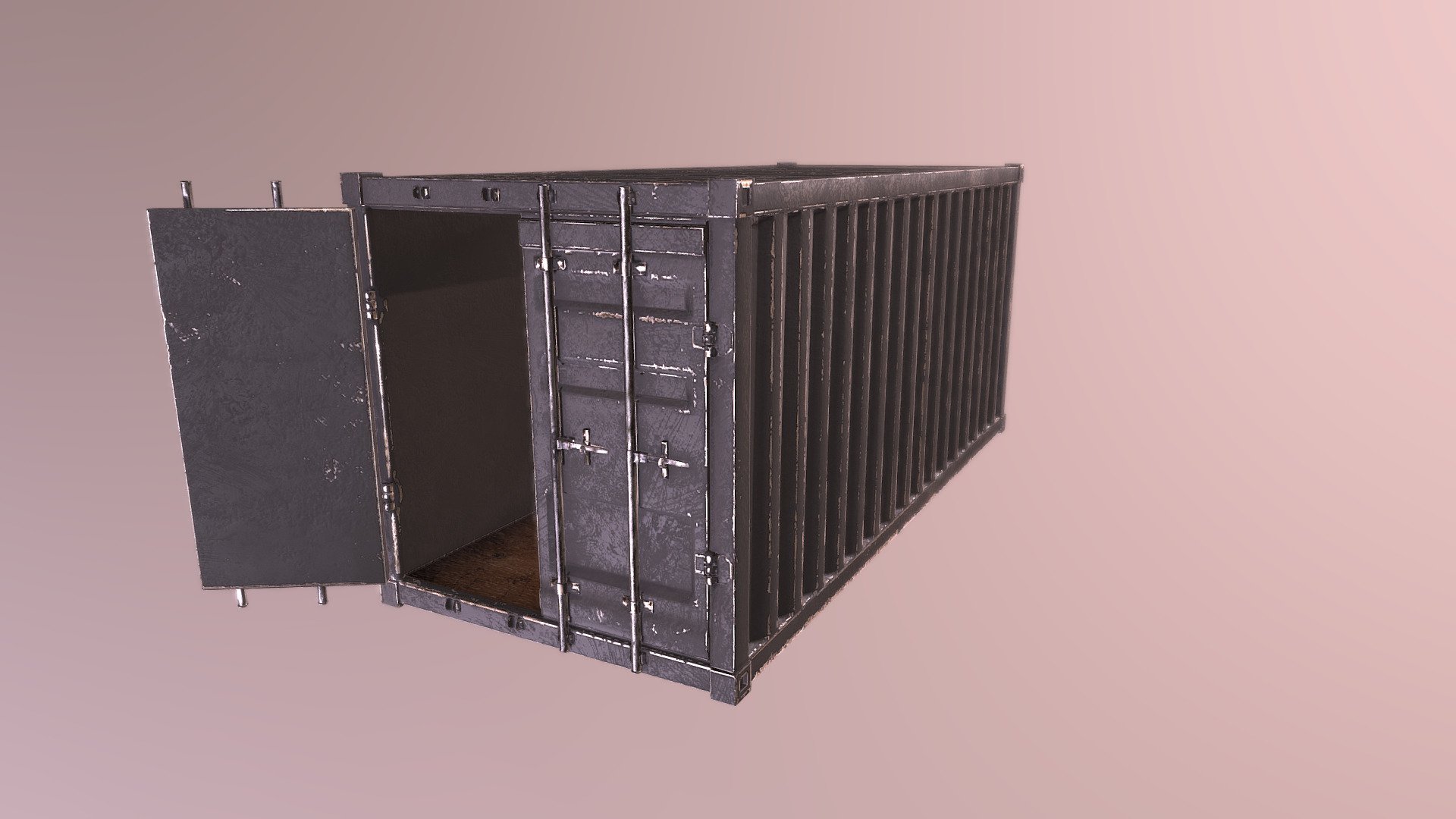 C4D集装箱铁皮柜子3D模型blend渲染fbx建模obj素材maya游戏源文件C4087