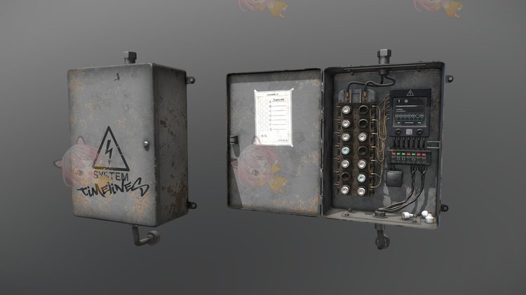 C4D保险丝电箱控制器maya阻断器UE4模型blend渲染fbx建模obj素材C4095