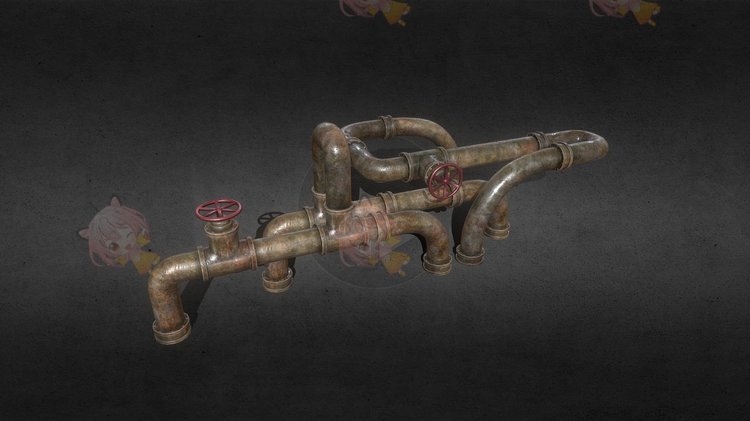 C4D古代庭院公园廊桥maya低聚房子3D模型blend渲染fbx建模obj素材C4097