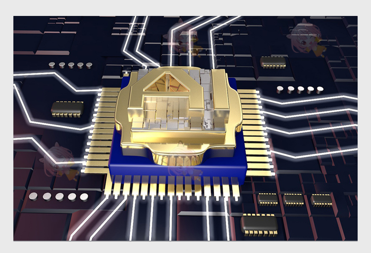 C4D芯片网络科技CPU电路建模3ds模型渲染背景场景素材源文件C4195