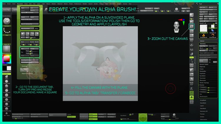 zbrush风格化符文alpha贴图雕刻纹理vdm笔刷zb画笔建模填充素材图C4222