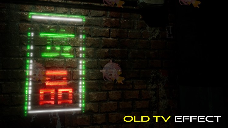 UE4科幻赛博朋克霓虹灯全息标志标牌故障像素擦拭特效3D设计素材C4278