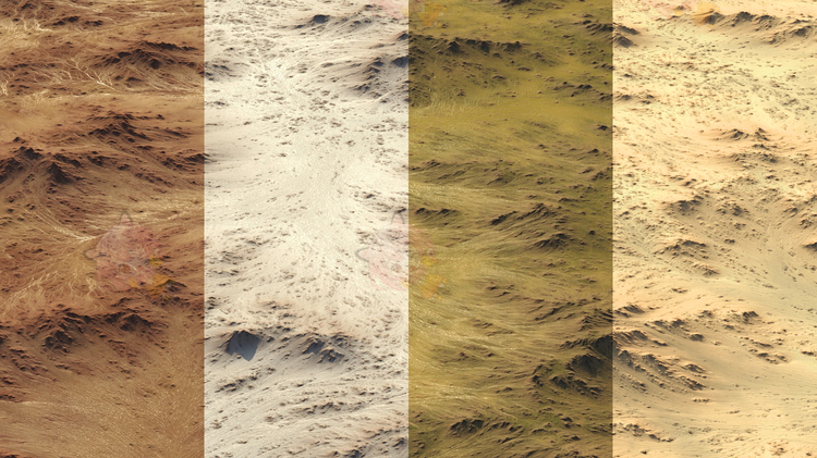 Horizon地平线贴图沙漠荒漠黄土地荒地8K高清C4D纹理maya设计素材C4300