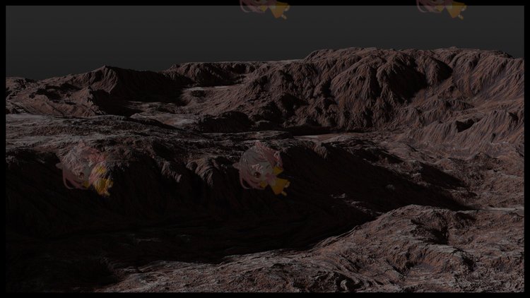 C4D岩石巨型石头景观凹凸贴图3D游戏zbrush电影地形maya环境资源C4327