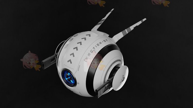 C4D未来科幻无人机武器枪械3D模型blend渲染fbx建模素材maya设计C4339