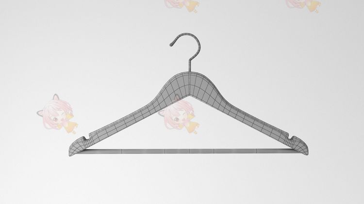 C4D木质衣架3D模型max渲染fbx建模obj素材maya设计zbrush源文件C4343