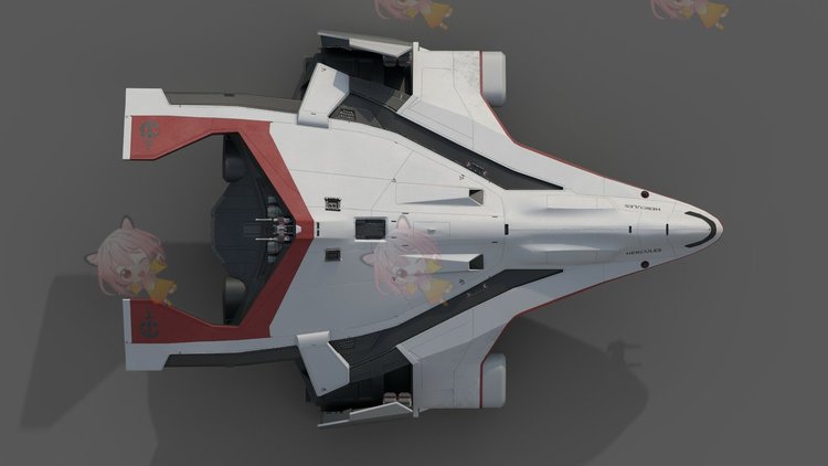 大力神科幻宇宙飞船战机轰炸机3D模型blender渲染fbx建模obj素材C4369