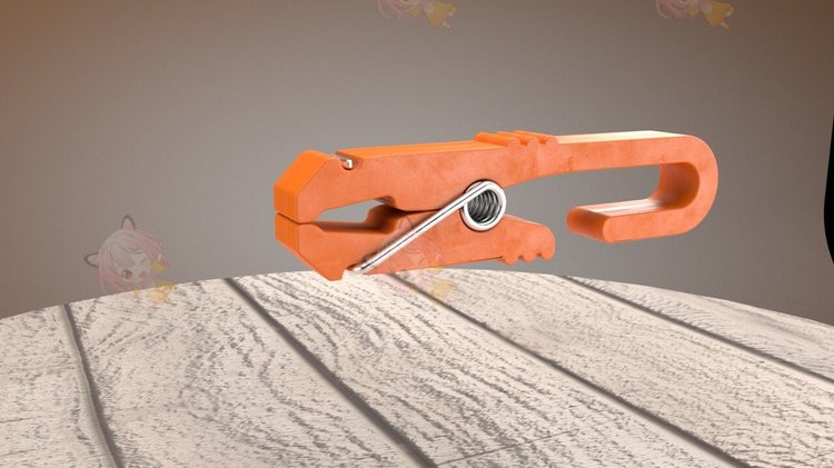 C4D衣夹Arnold材质3D模型dae渲染fbx建模obj设计maya素材stl白膜C4373