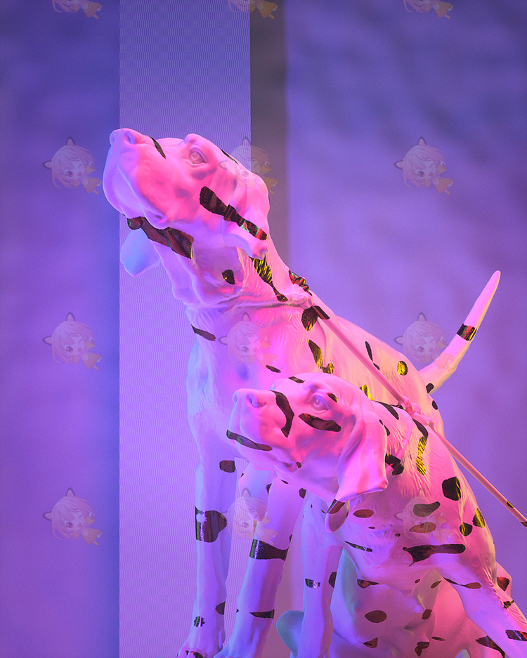 C4D时尚科技科幻人物水晶液体未来金属人头工程文件3D设计素材176
