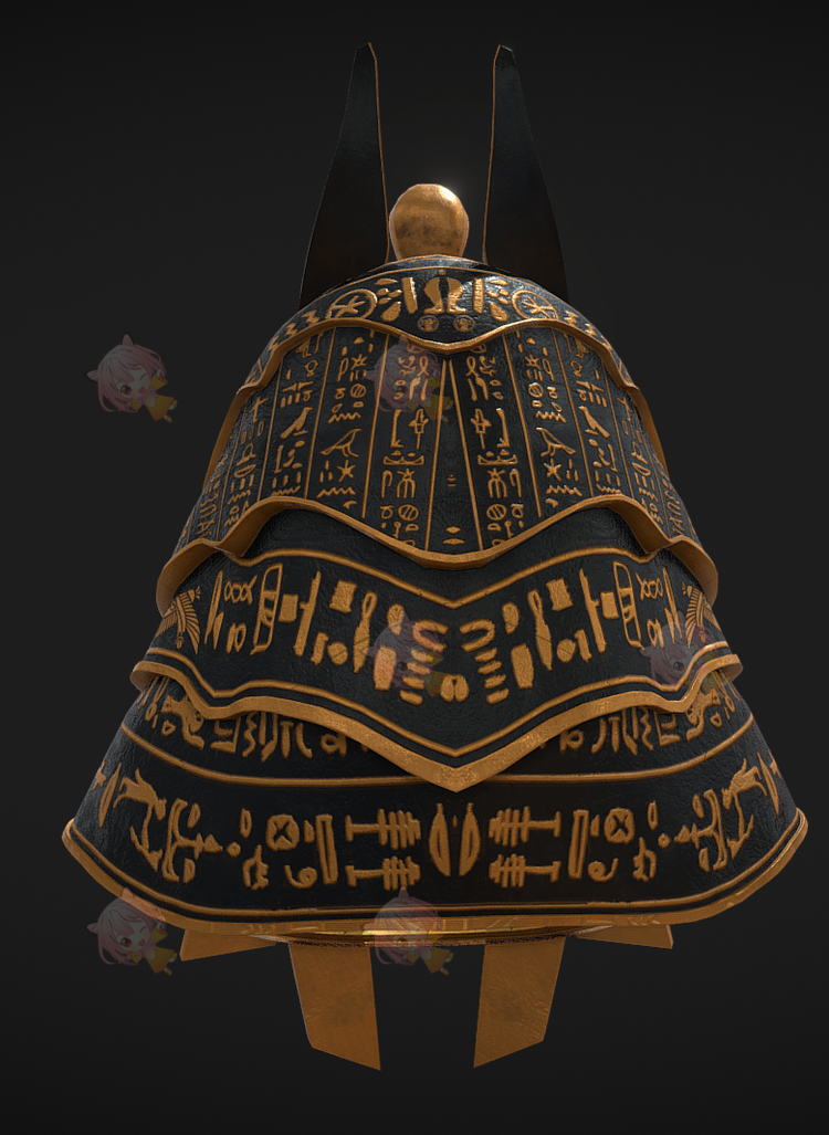 C4D埃及阿努比斯珠宝头饰3D模型blend渲染fbx建模obj设计maya素材UE4源文件C4391
