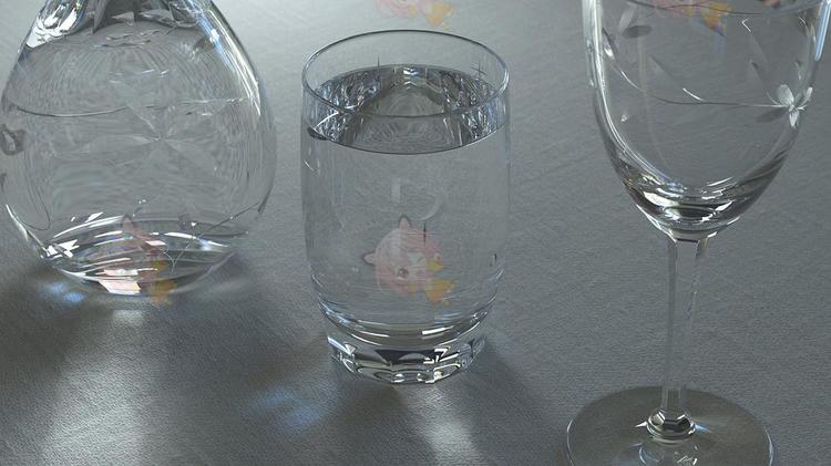 C4D玻璃制品杯子瓶子器皿高脚杯fbx模型建模渲染3D设计素材源文件C4404