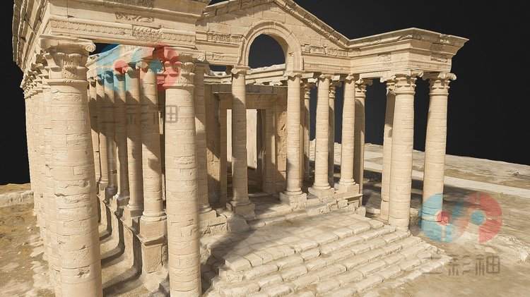 C4D古代建筑马兰神庙低聚3D模型blend渲染fbx建模obj设计maya素材C4452