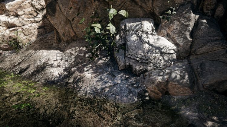 UE4竹谷山谷游戏地理环境岩石悬崖竹子场景4K纹理模型设计素材B45