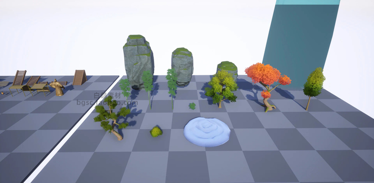UE4卡通程式化建筑模块化村庄寺庙小镇村落宫殿场景设计素材源文件B88