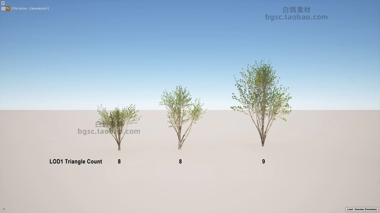 UE4迷雾森林自然植物灌木树木景观场景3D模型设计素材源文件B89