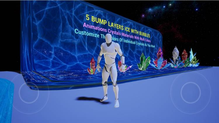 UE4虚幻引擎水晶冰着色器幻想冒险宝石晶体游戏资源素材源文件B98