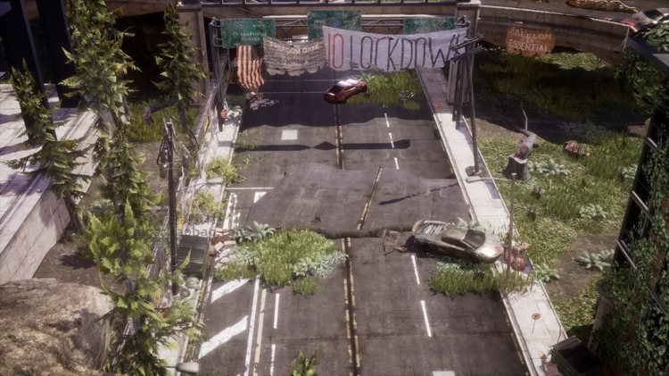 unity3D后世界末日包破损车辆建筑花草植物岩石地面游戏资产道具素材B115