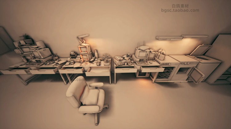 UE4程式化道具日常物品用品室内游戏资产道具模型3D建模渲染设计素材B121