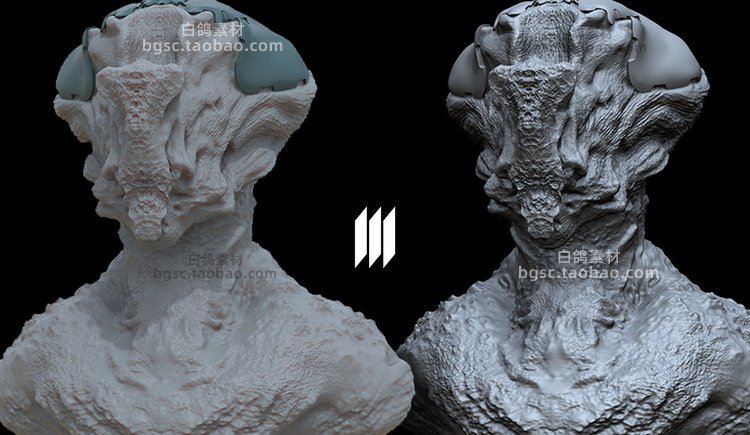 zbrush生物blender怪物Substance Painter皮肤alpha纹理肌理贴图设计素材B139
