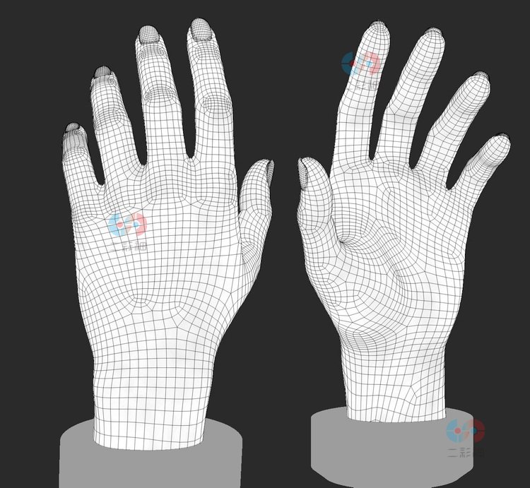 zbrush高多边形手掌怪物人物角色人手雕刻手部模型zb插件设计素材C4556