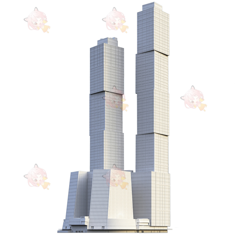 C4D科幻大厦摩天大楼创意未来建筑max模型obj建模渲染设计素材C4603