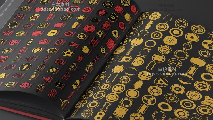 Substance Designer工业贴花zbrush贴图设计标牌maya图标PSD素材B273