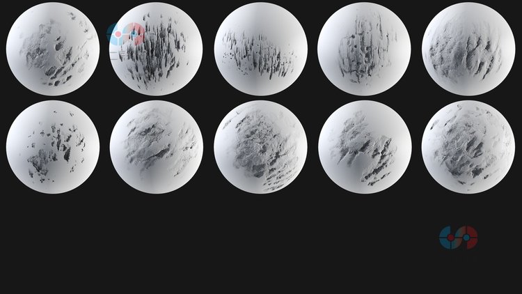 zbrush破坏破损老旧blender地板斑驳水泥alpha墙壁4K纹理maya贴图C4626