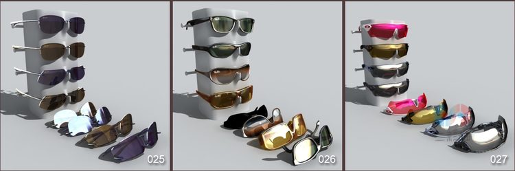 C4D卡通眼镜太阳镜墨镜3D模型blender渲染max建模obj设计maya素材C4628