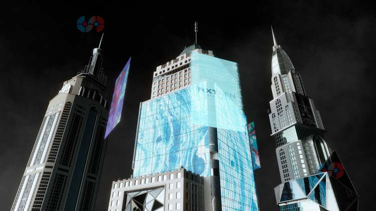 UE4霓虹科幻未来建筑办公楼住宅摩天大楼blender模型房屋建模素材K70