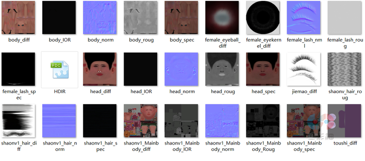 C4D女孩学生带骨骼动画跑步3D模型stl渲染fbx建模obj设计maya素材C4639